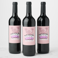 Bachelorette wine bottles with playful 'Bougee Babes' labels, ideal for celebrations and parties.