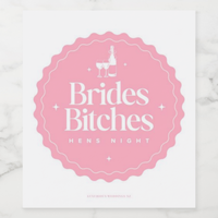 Bachelorette Wine Labels | Brides Bitchs Wine Labels Luxurious Weddings
