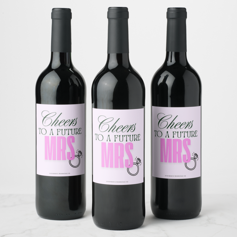 Bachelorette Wine Labels | Cheers To a Wine Labels Luxurious Weddings