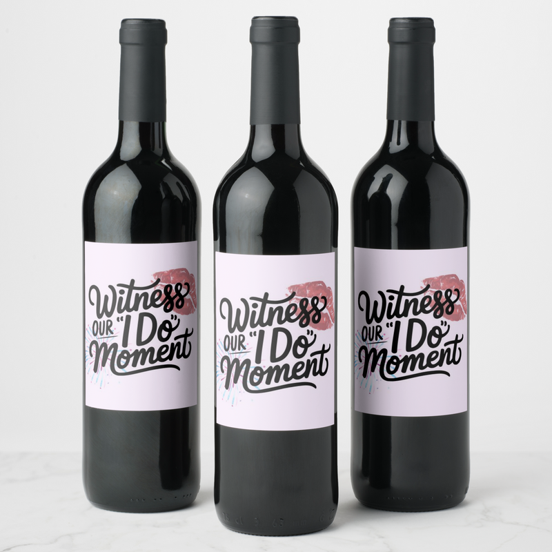 Bachelorette Wine Labels | Witness Ours Wine Labels Luxurious Weddings