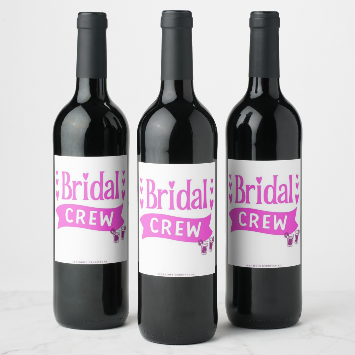 Bachelorette Wine Labels | Bridal Team Wine Labels Luxurious Weddings