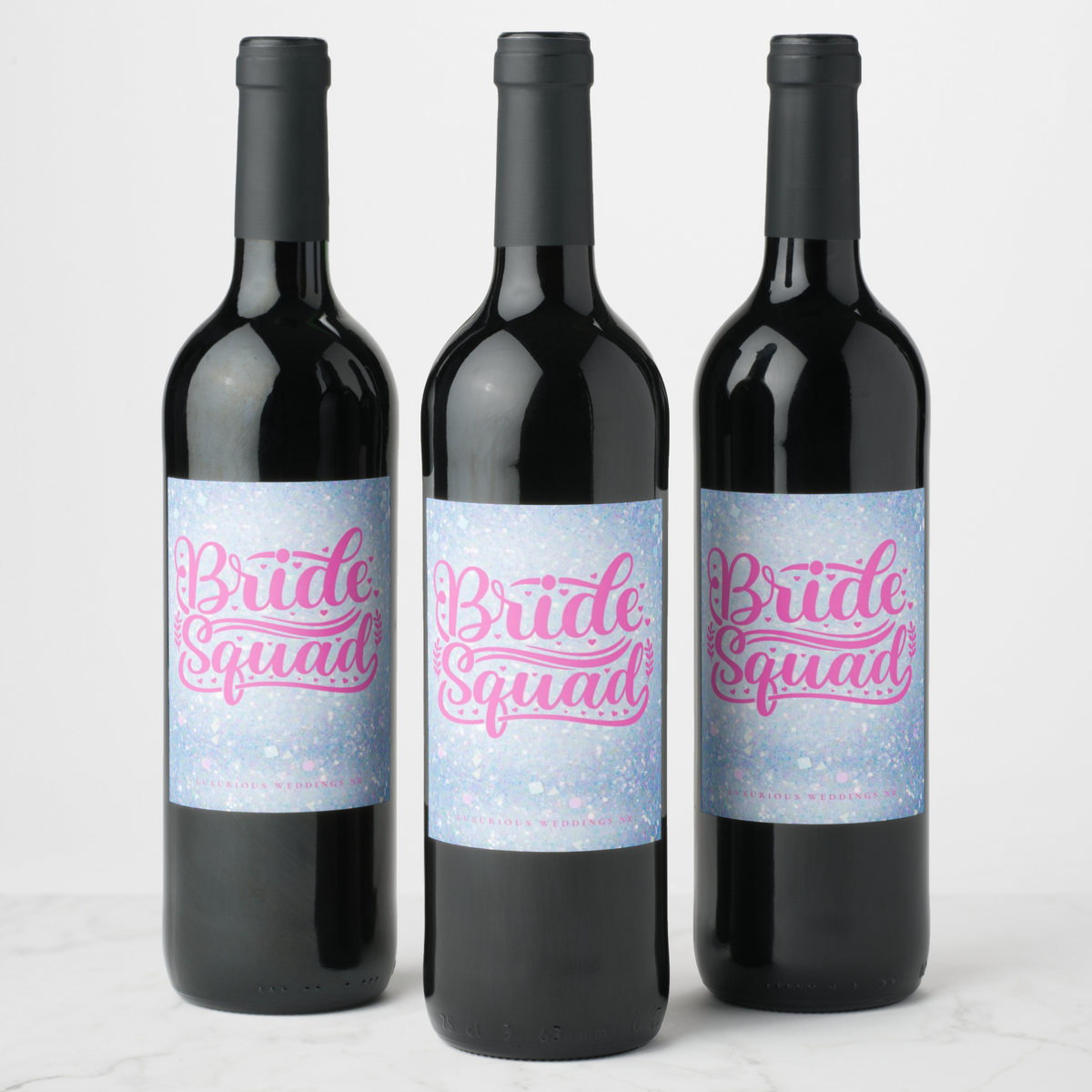 Bachelorette Wine Labels | Bride Squad Wine Labels Luxurious Weddings