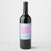 Bachelorette Wine Labels | Bride Squad Wine Labels Luxurious Weddings