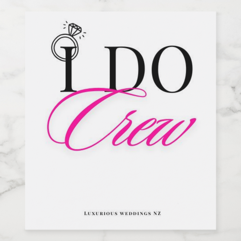 Bachelorette Wine Labels | I Do Crew Wine Labels Luxurious Weddings
