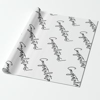 Congratulations Premium Wrapping Paper wrapping Paper Luxurious Weddings