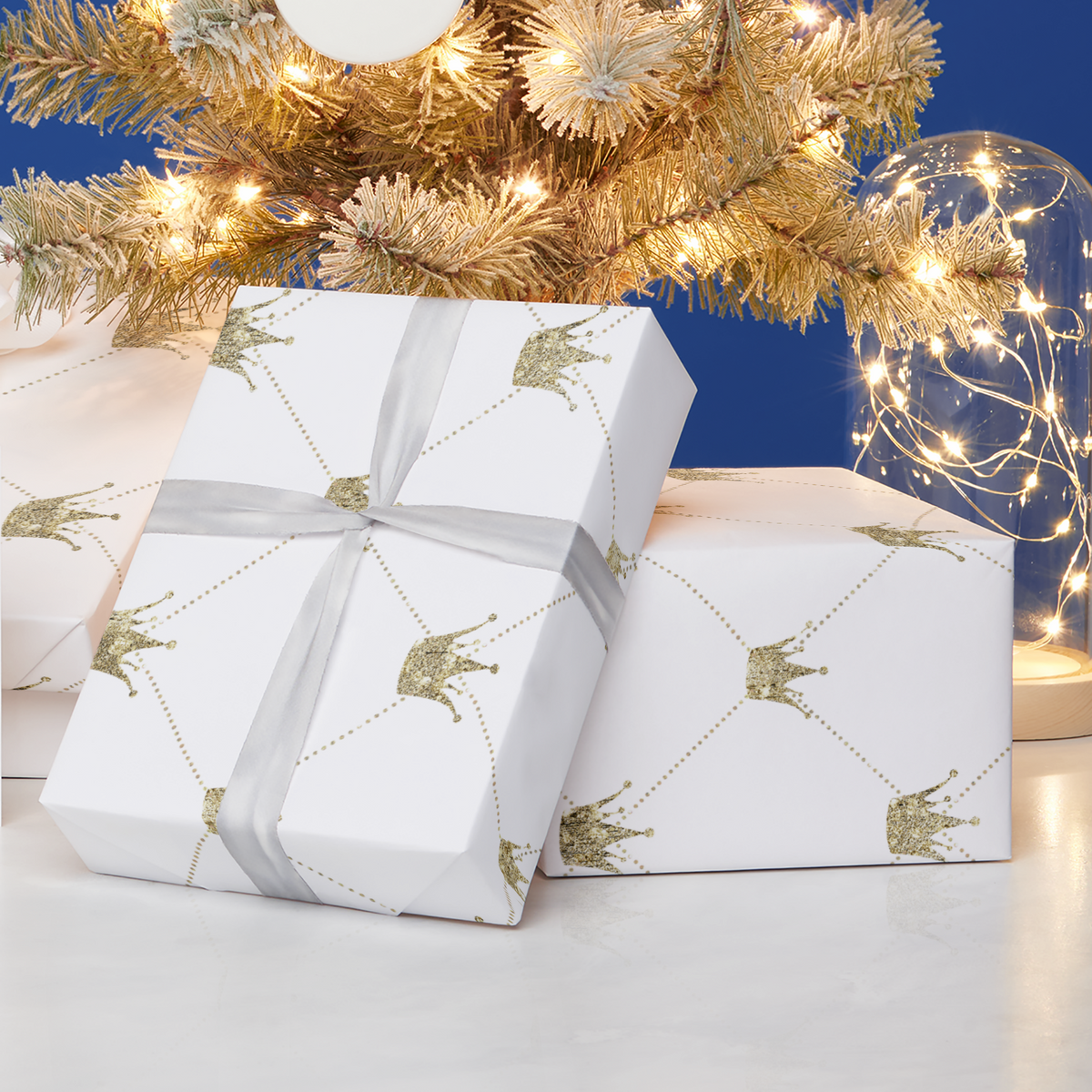 Gold Crowns Premium Wrapping Paper wrapping Paper Luxurious Weddings