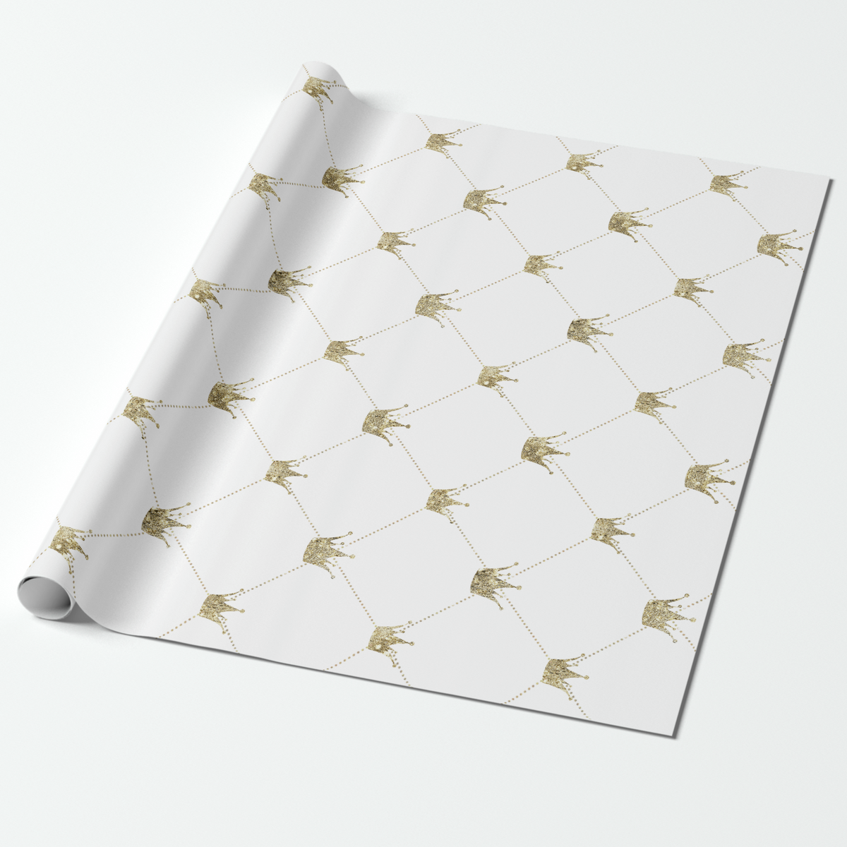 Gold Crowns Premium Wrapping Paper wrapping Paper Luxurious Weddings