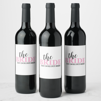 The bride Wine Labels Wine Labels Luxurious Weddings