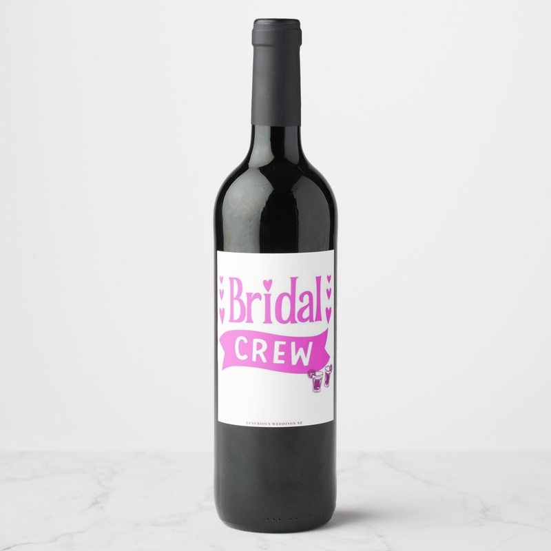 Bachelorette Wine Labels | Bridal Team Wine Labels Luxurious Weddings