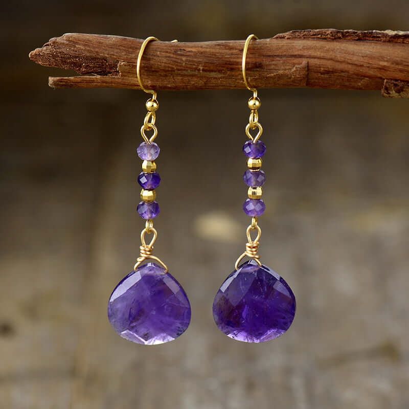 Natural Stone Bead Shape Earrings Earrings Luxurious Weddings