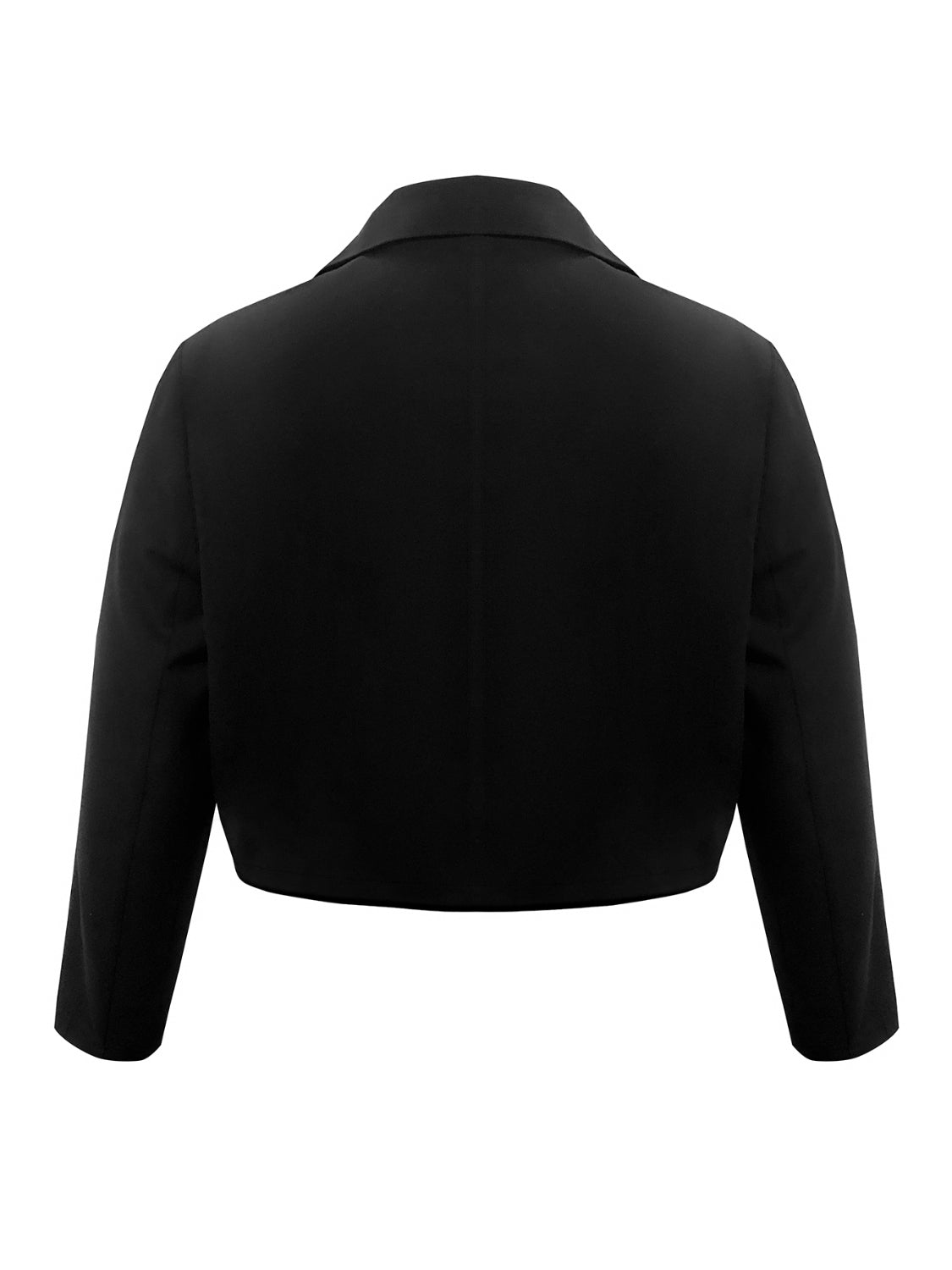 Plus Size Buttoned Lapel Collar Long Sleeve Blazer Blazer Luxurious Weddings