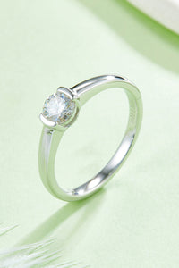 Moissanite 925 Sterling Silver Solitaire Ring Luxurious Weddings