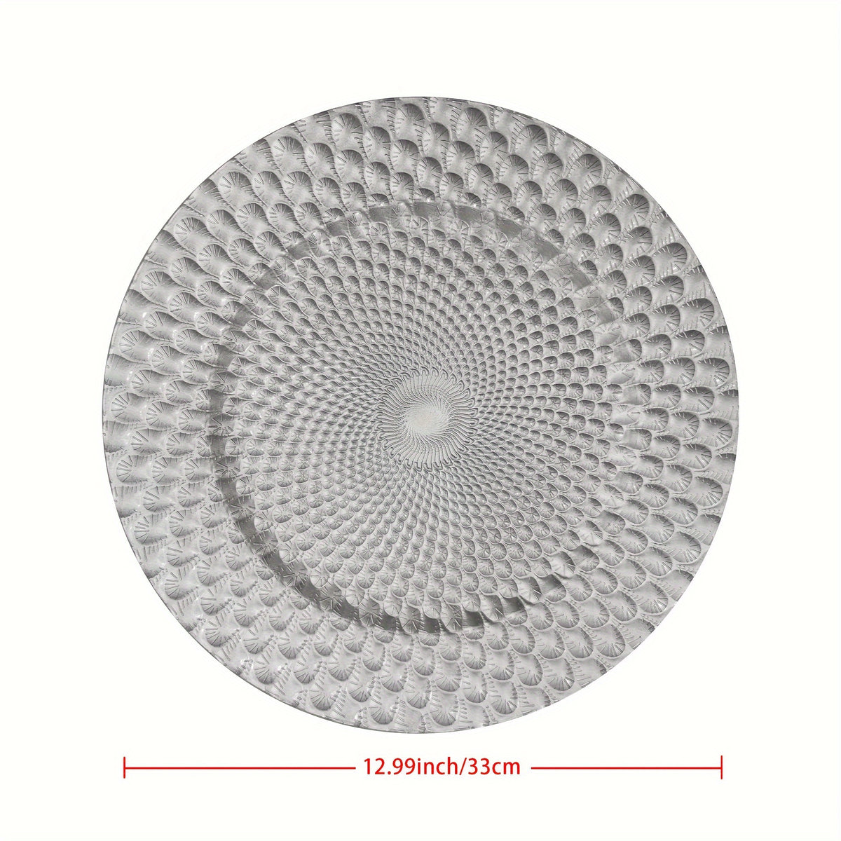 Elegant 40pcs 13\" Silvery Charger Plates Set Tableware Luxurious Weddings