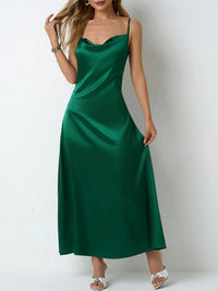 Satin Cowl Neck Cami Dress Bridesmaid Dresses Luxurious Weddings