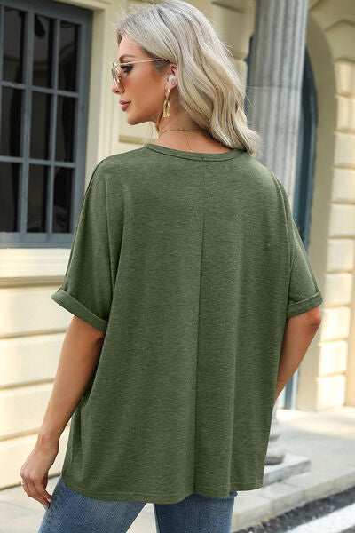 Round Neck Half Sleeve T-Shirt Tops/Blouses & Shirts Luxurious Weddings