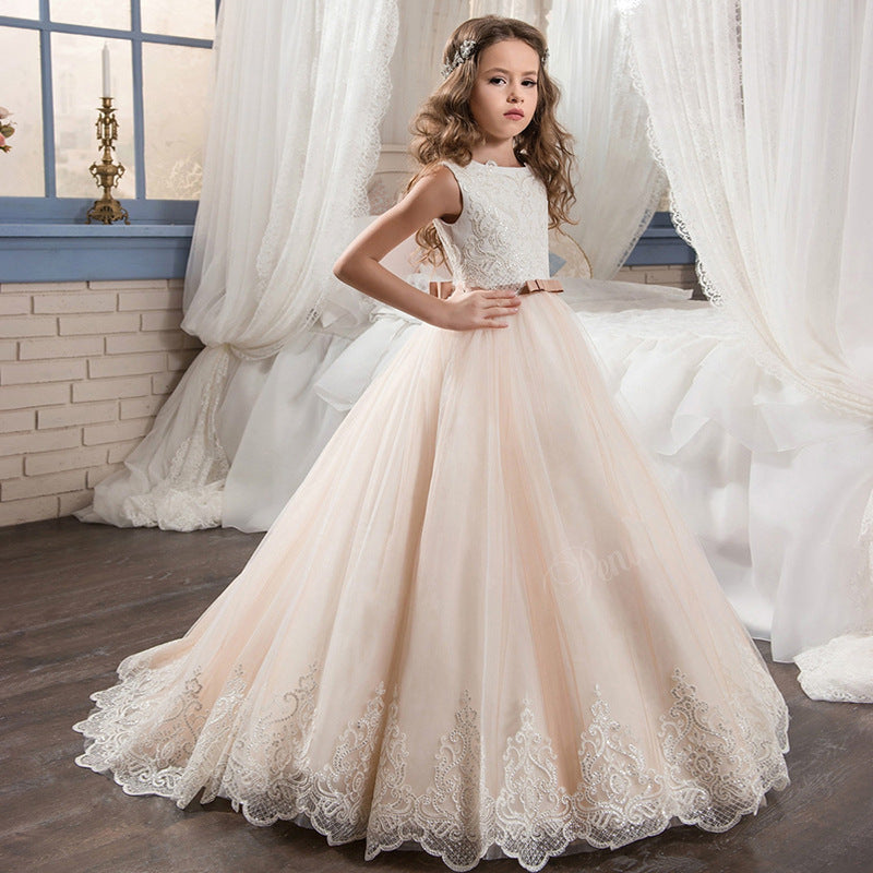 Children's Wedding Dress Dress Lace Puff Princess Dress