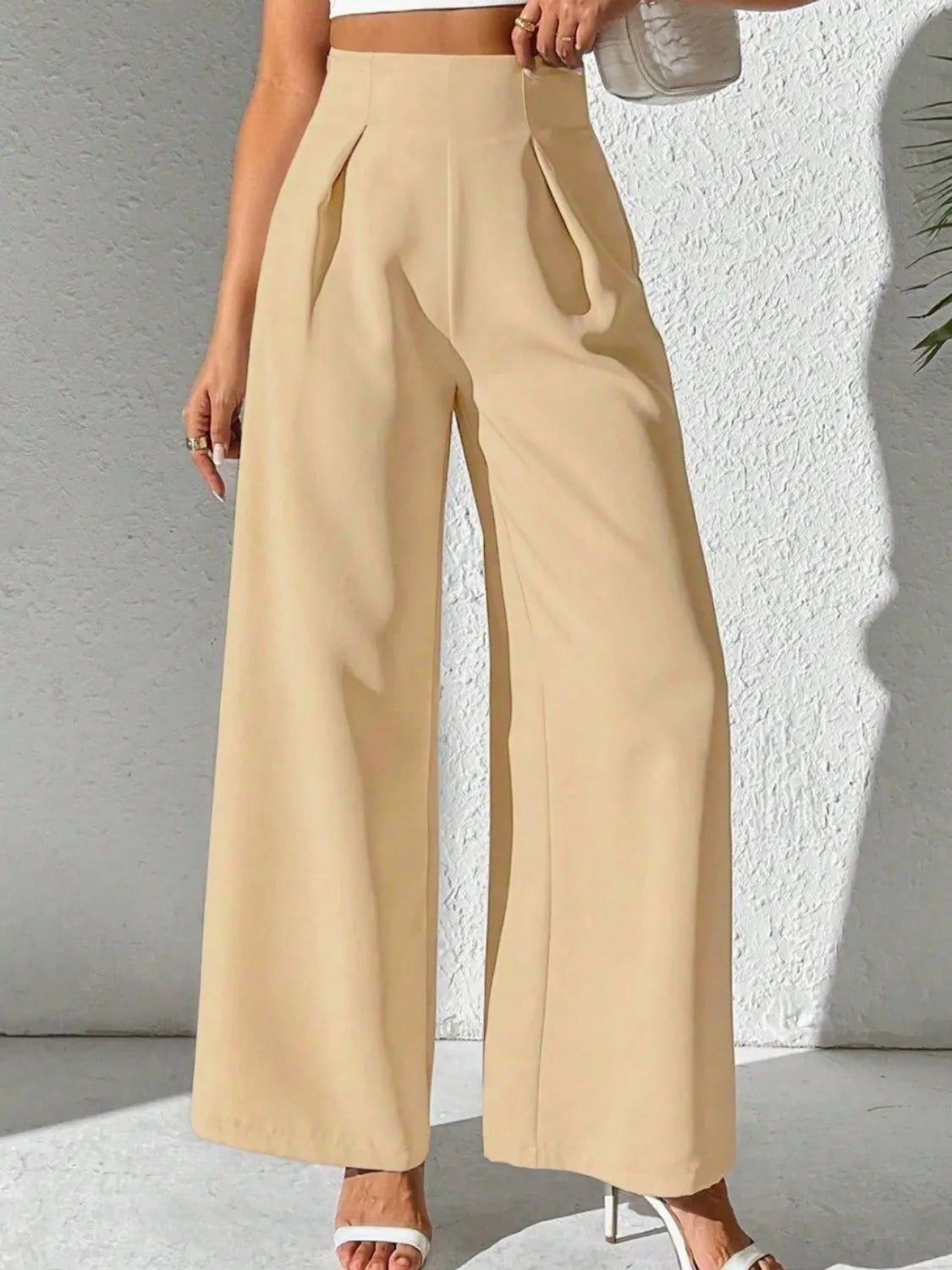 Wide Leg High Waist Pants Pants Luxurious Weddings