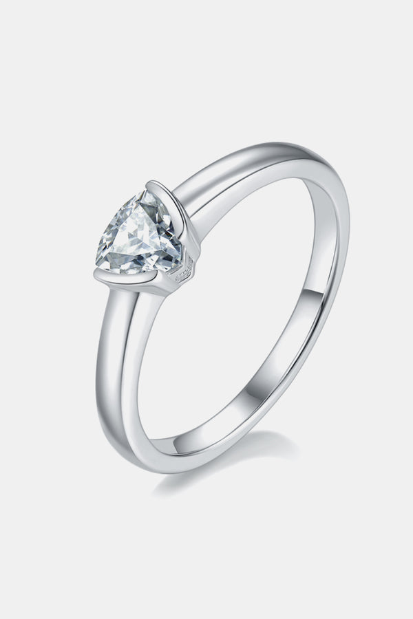 Moissanite 925 Sterling Silver Solitaire Ring Luxurious Weddings