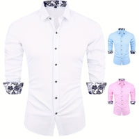 Men's Long Sleeve Tuxedo Shirt for Spring & Autumn Luxurious Weddings