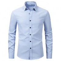 Men's Plus Size Long Sleeve Shirt - White Shirt Luxurious Weddings
