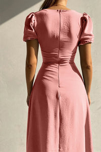 Sweetheart Neck Short Sleeve Dress Summer dress Luxurious Weddings