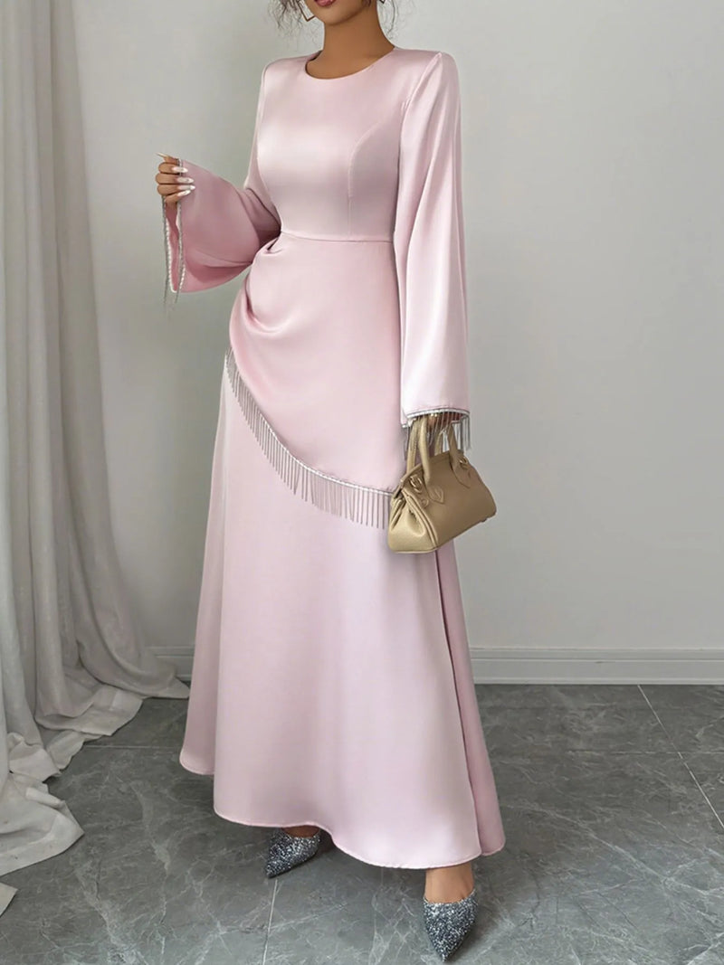 Fringe Long Sleeve Bodycon Maxi Dress Mother of the Bride Dresses Luxurious Weddings