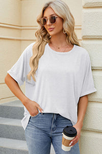 Round Neck Half Sleeve T-Shirt Tops/Blouses & Shirts Luxurious Weddings