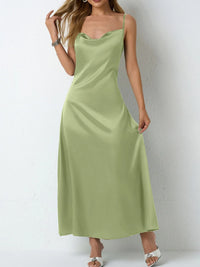 Satin Cowl Neck Cami Dress Bridesmaid Dresses Luxurious Weddings