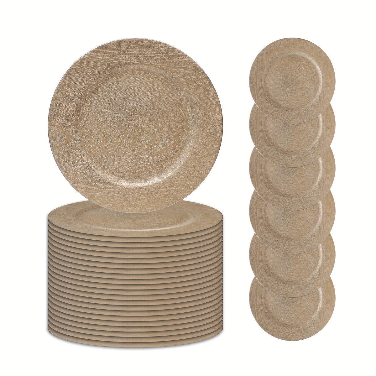 40pcs Elegant Round Plastic Charger Plates Tableware Luxurious Weddings