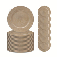 40pcs Elegant Round Plastic Charger Plates Tableware Luxurious Weddings