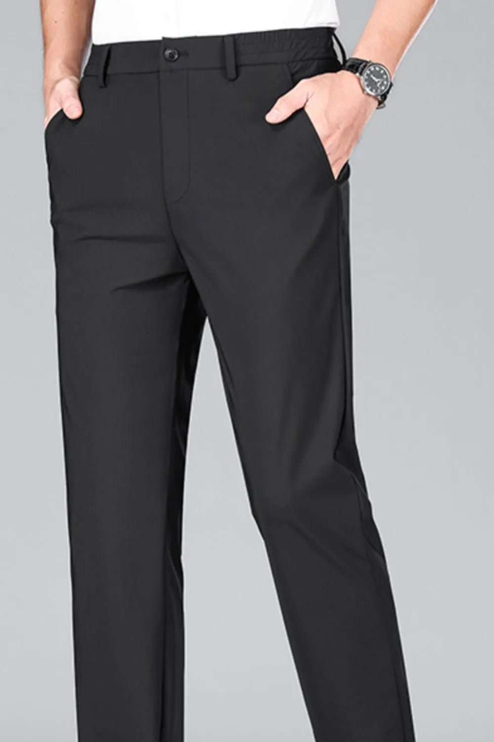 Men's Straight Leg Pants with Pockets Dress Pants Luxurious Weddings