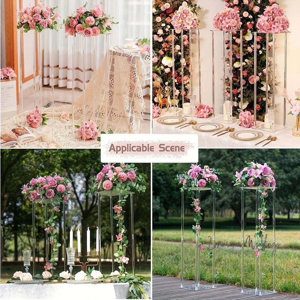 Acrylic Flower Stand and Ball Set - Perfect for Weddings - Luxurious Weddings