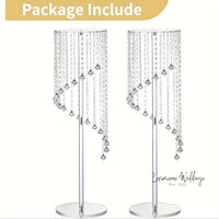 Acrylic Vase Stands - Elegant Wedding Centerpieces - 2 Pcs - Luxurious Weddings