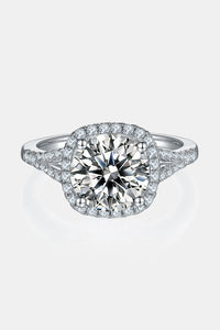 3 Carat Moissanite Halo Ring Luxurious Weddings