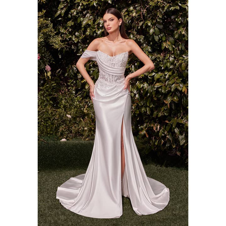 Lace Satin Fit & Flare Bridal Gown