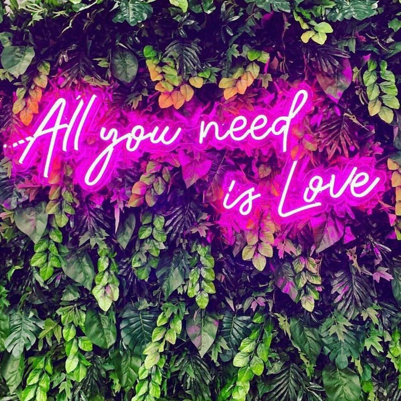 All You Need Is Love Neon Signs Luxurious Weddings