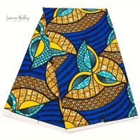 Authentic African Ankara Fabric - 5.49m - Tribal Design - Hand Wash Only Luxurious Weddings