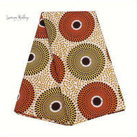 Authentic African Ankara Fabric - 5.49m - Tribal Design - Hand Wash Only Luxurious Weddings