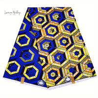 Authentic African Ankara Fabric - 5.49m - Tribal Design - Hand Wash Only Luxurious Weddings