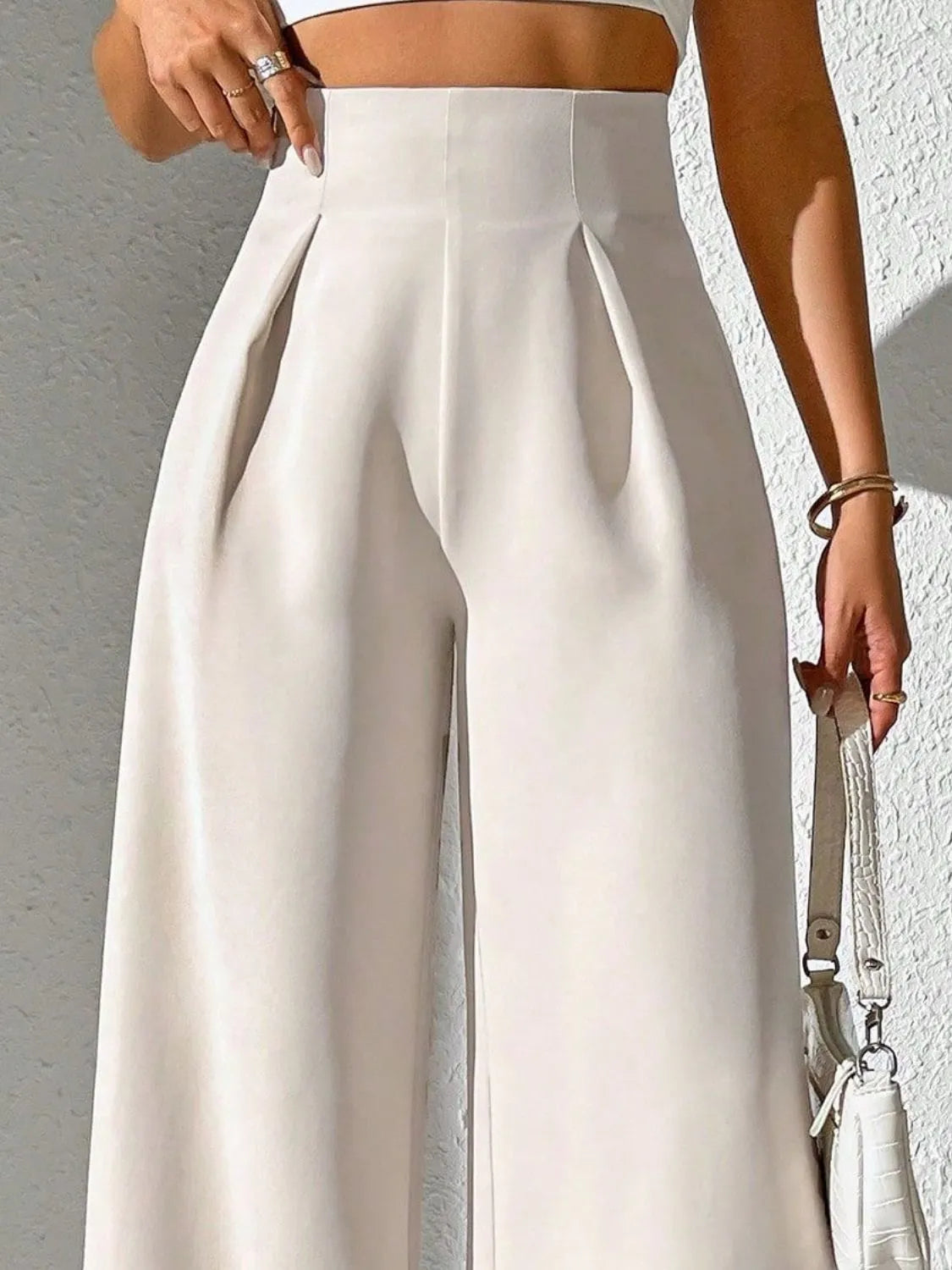 Wide Leg High Waist Pants Pants Luxurious Weddings