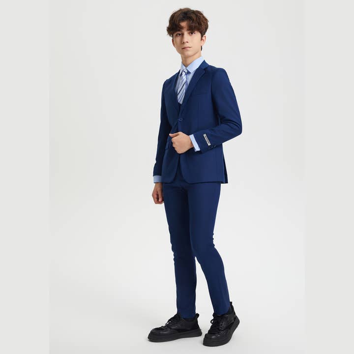 Stacy Adams Boys Suit 5-Piece Set | Indigo Suits Luxurious Weddings