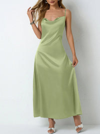 Satin Cowl Neck Cami Dress Bridesmaid Dresses Luxurious Weddings