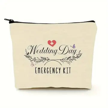 a wedding day emergency kit on a white background