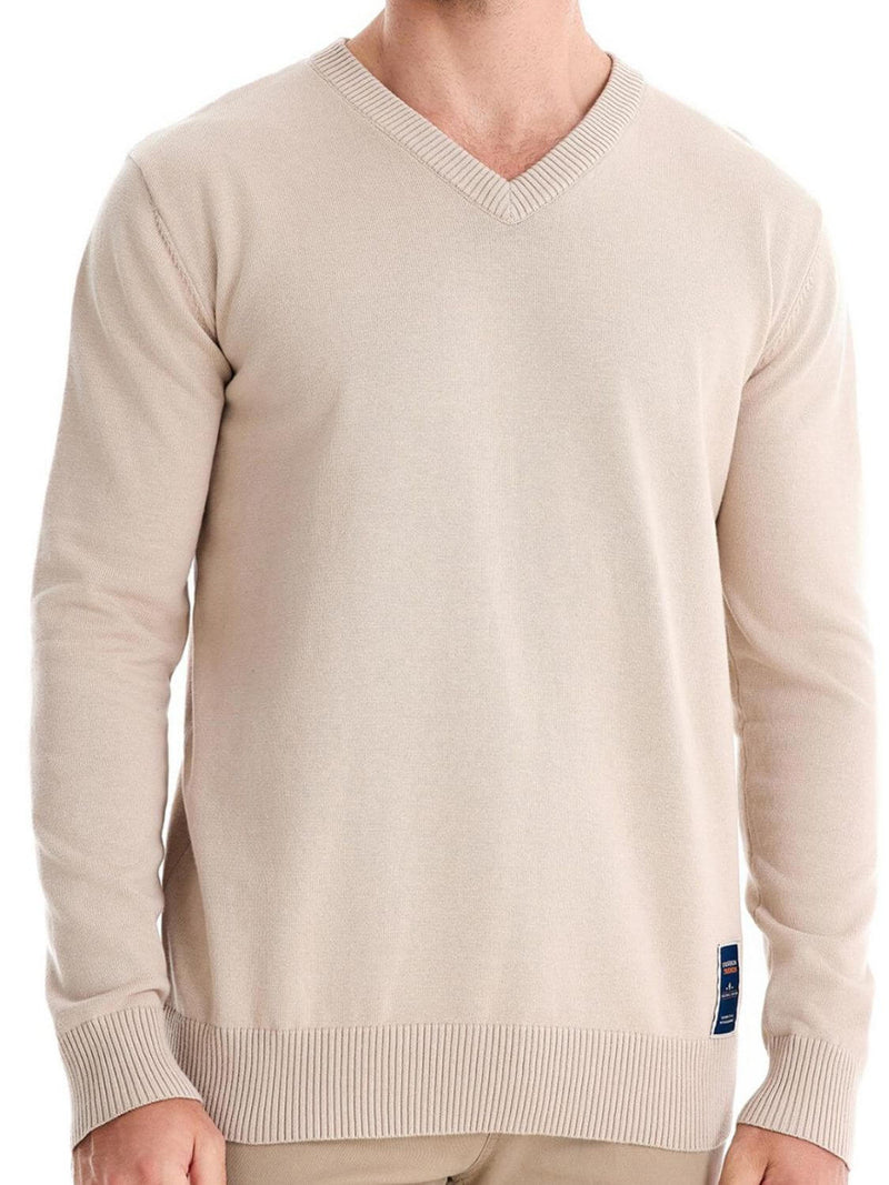 Men's Ribbed Hem V-Neck Long Sleeve Sweater Sweatshirts Luxurious Weddings