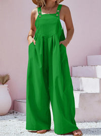 Plus Size Square Neck Wide Leg Overalls Plus size Luxurious Weddings