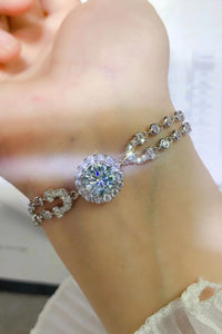 2 Carat Moissanite Double-Layered Bracelet bracelet Luxurious Weddings