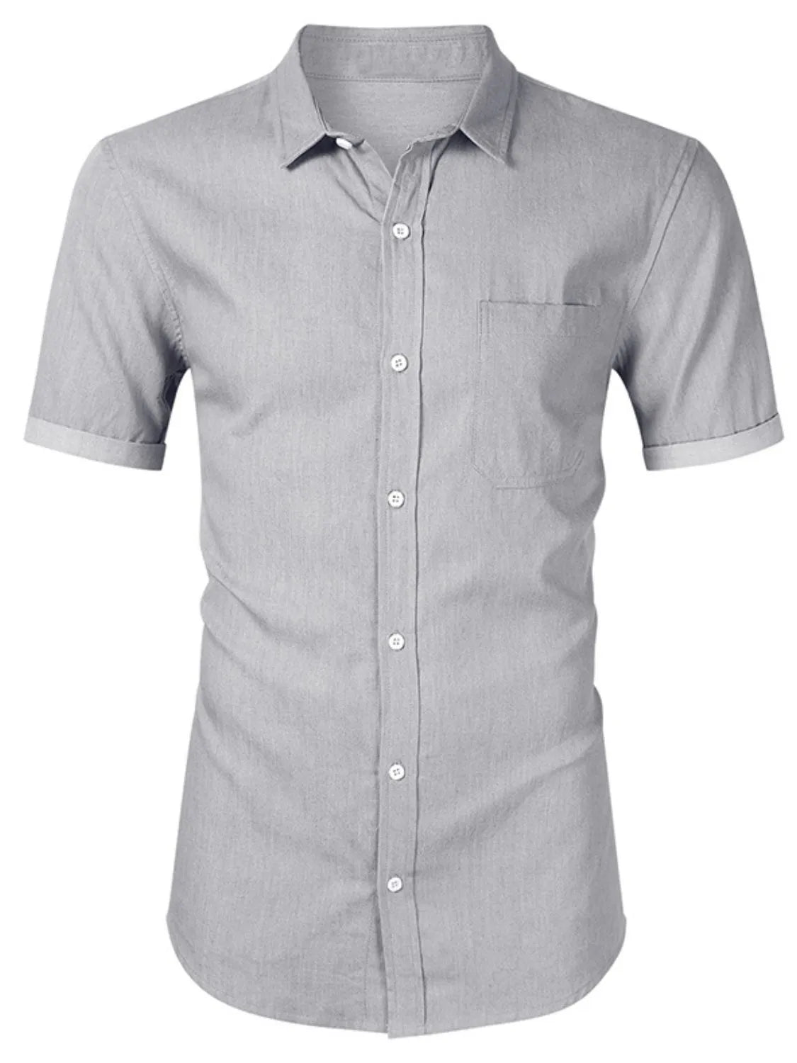 Men's Button Up Short Sleeve Shirt Shirt Luxurious Weddings