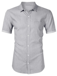 Men's Button Up Short Sleeve Shirt Shirt Luxurious Weddings