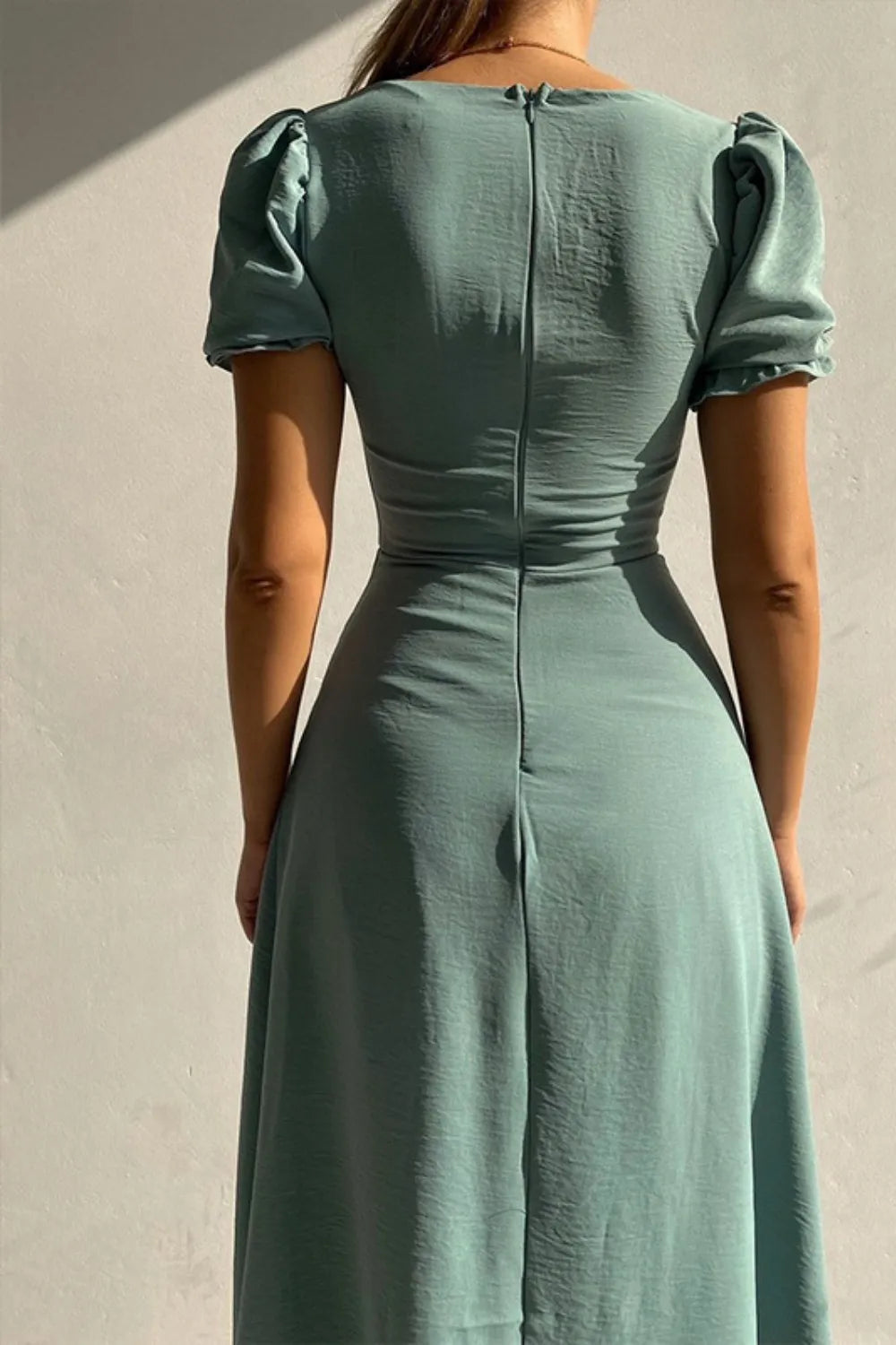 Sweetheart Neck Short Sleeve Dress Summer dress Luxurious Weddings