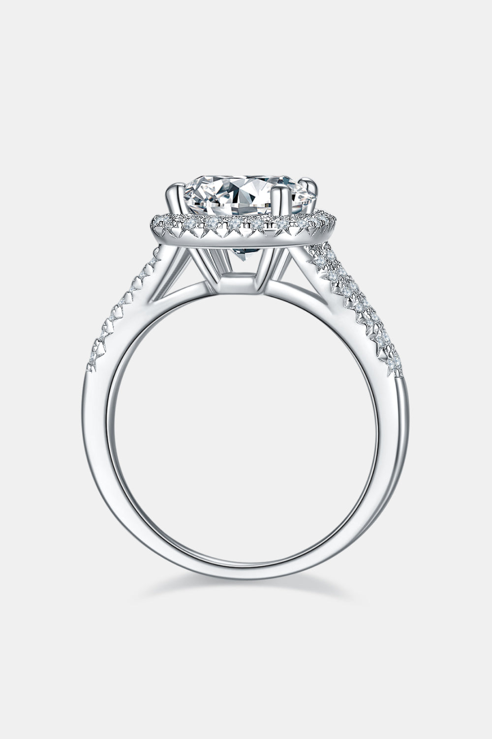 3 Carat Moissanite Halo Ring Luxurious Weddings